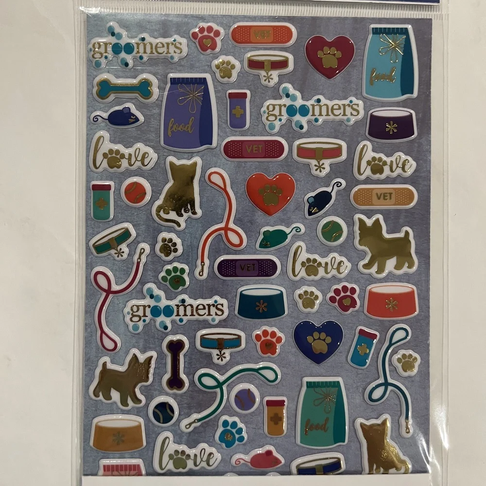 NWT Erin Condren Puffy Puppy Dog Stickers